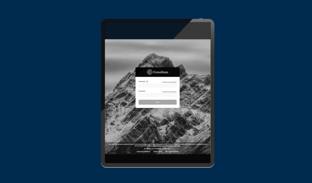 ipad with consilium login portal