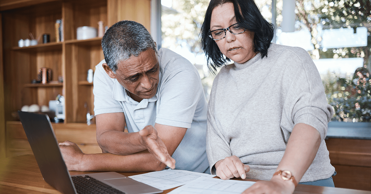 elderly couple financial planning and term deposits