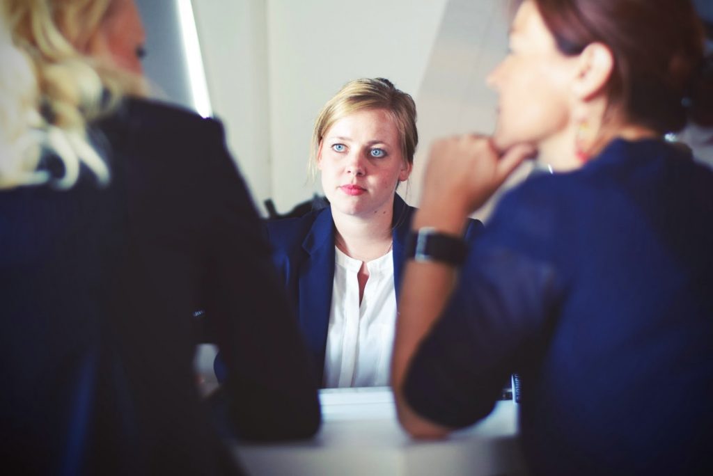 women investors having a discussion