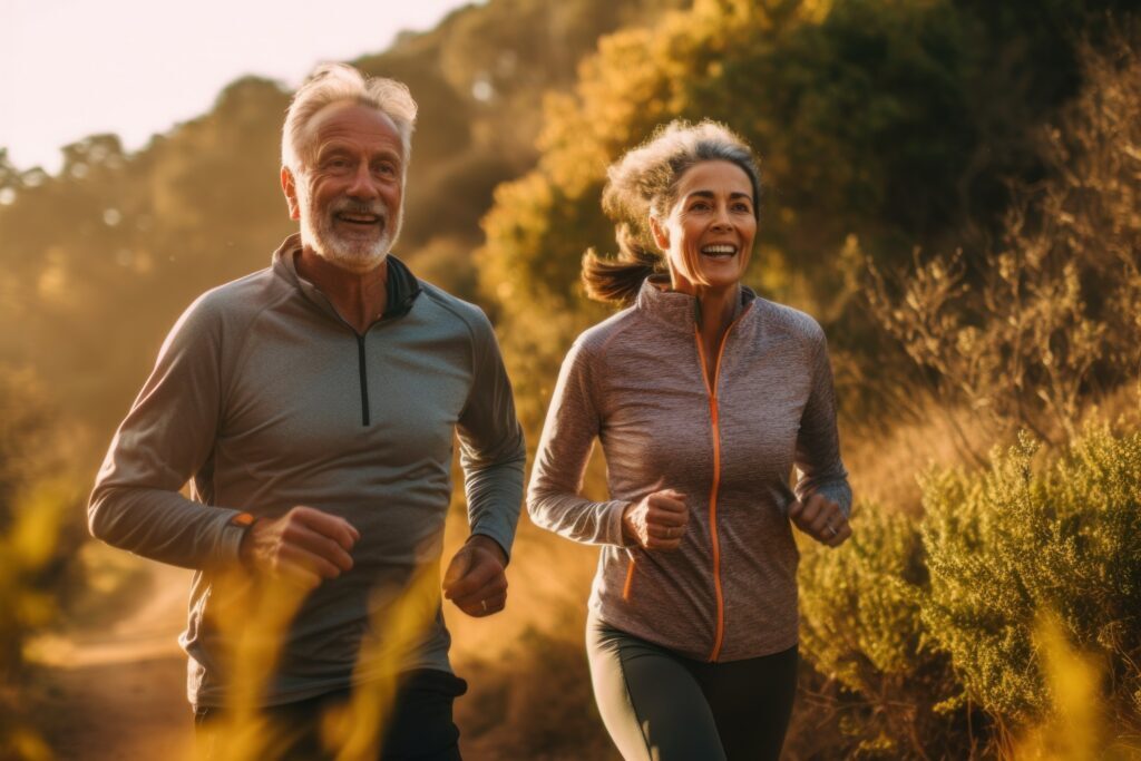 Retirement Planning couple running