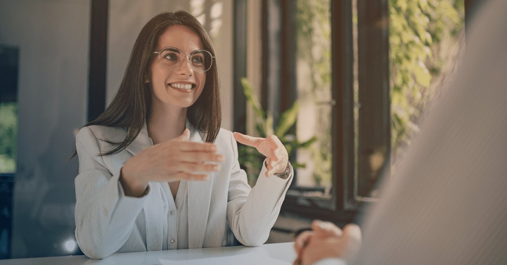 a financial adviser talking to clients
