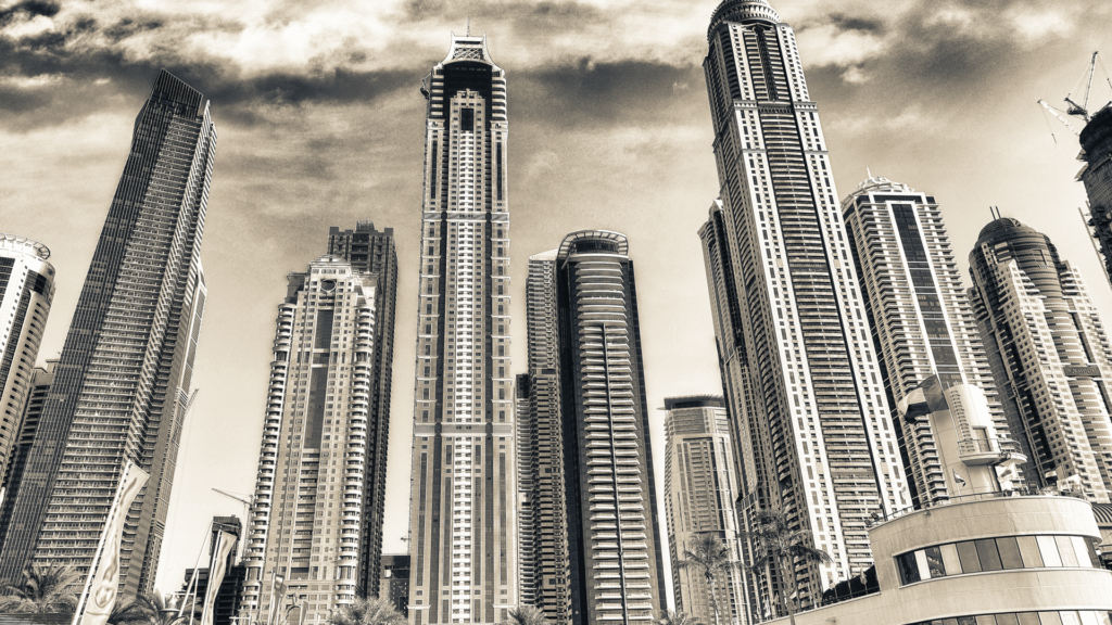 skyscrapers in city